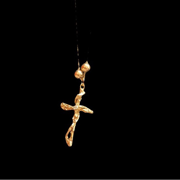 Gold VINTAGE 14K Yellow Gold Chain & 14K Yellow Gold Cross ? - Picture 10 of 11